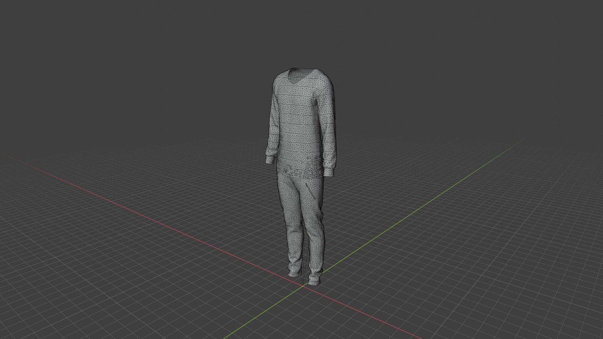 Man Clothes Low-poly 3D model_9