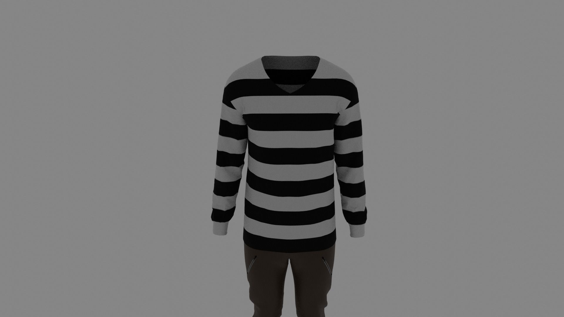 Man Clothes Low-poly 3D model_3