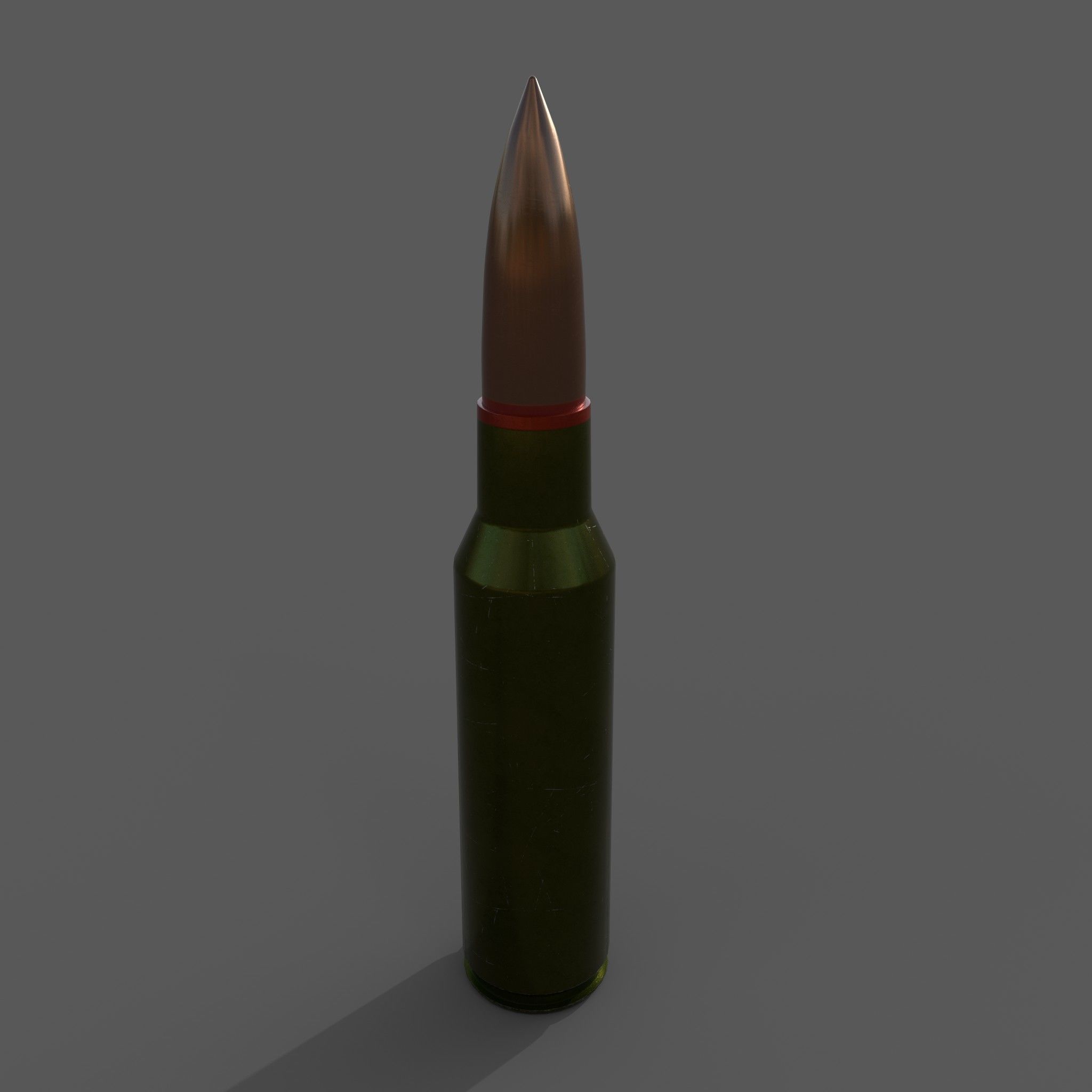 Rifle cartridge 3D model_1