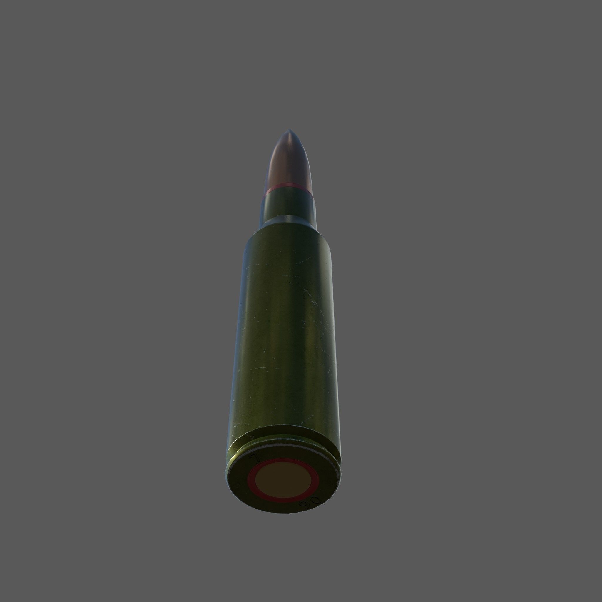 Rifle cartridge 3D model_2