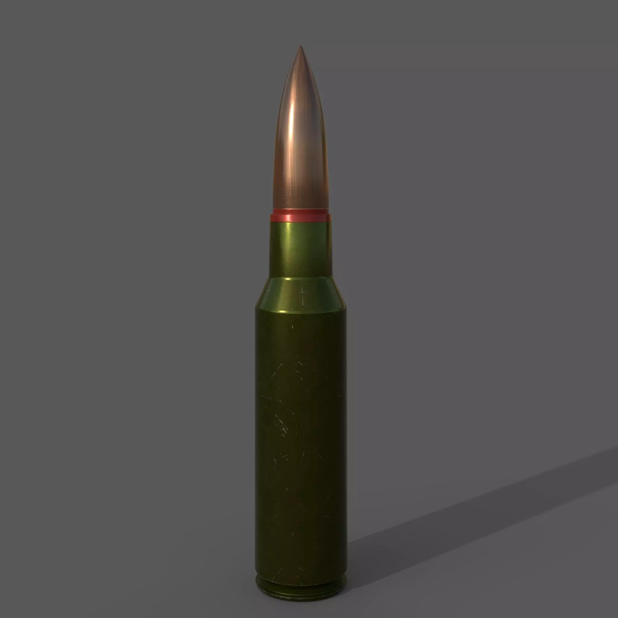 Rifle cartridge 3D model_0
