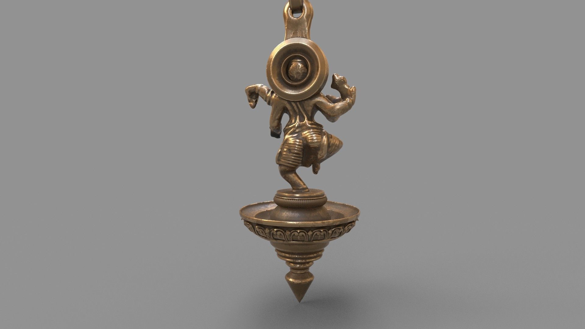 oil lamp ganesha 3D model_5