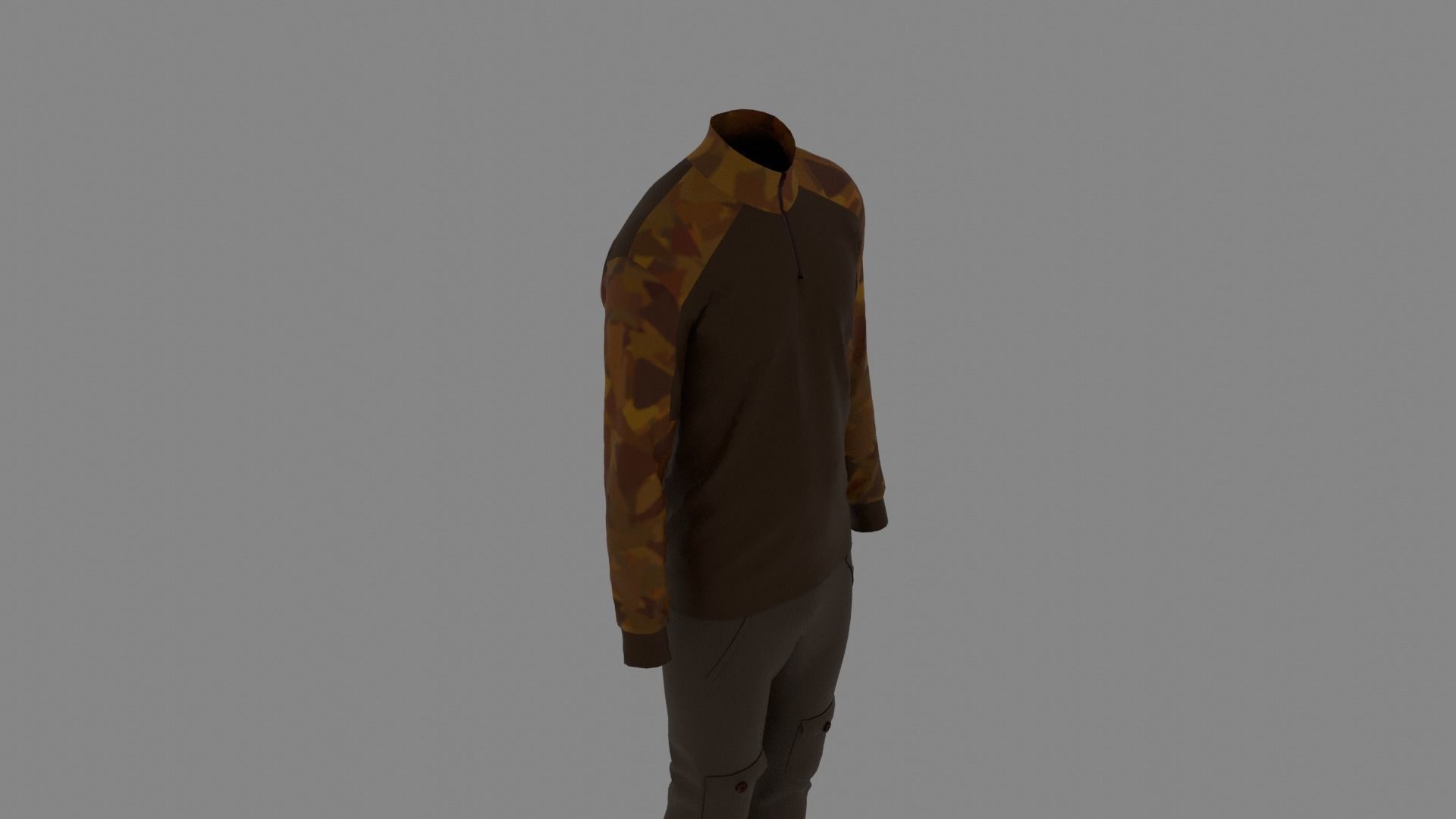Man Clothes Low-poly 3D model_5