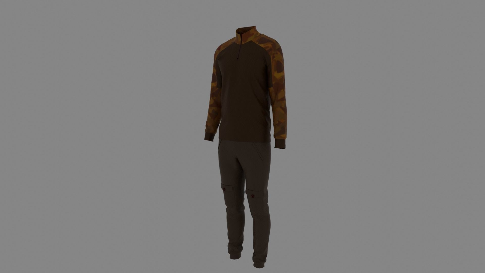 Man Clothes Low-poly 3D model_1
