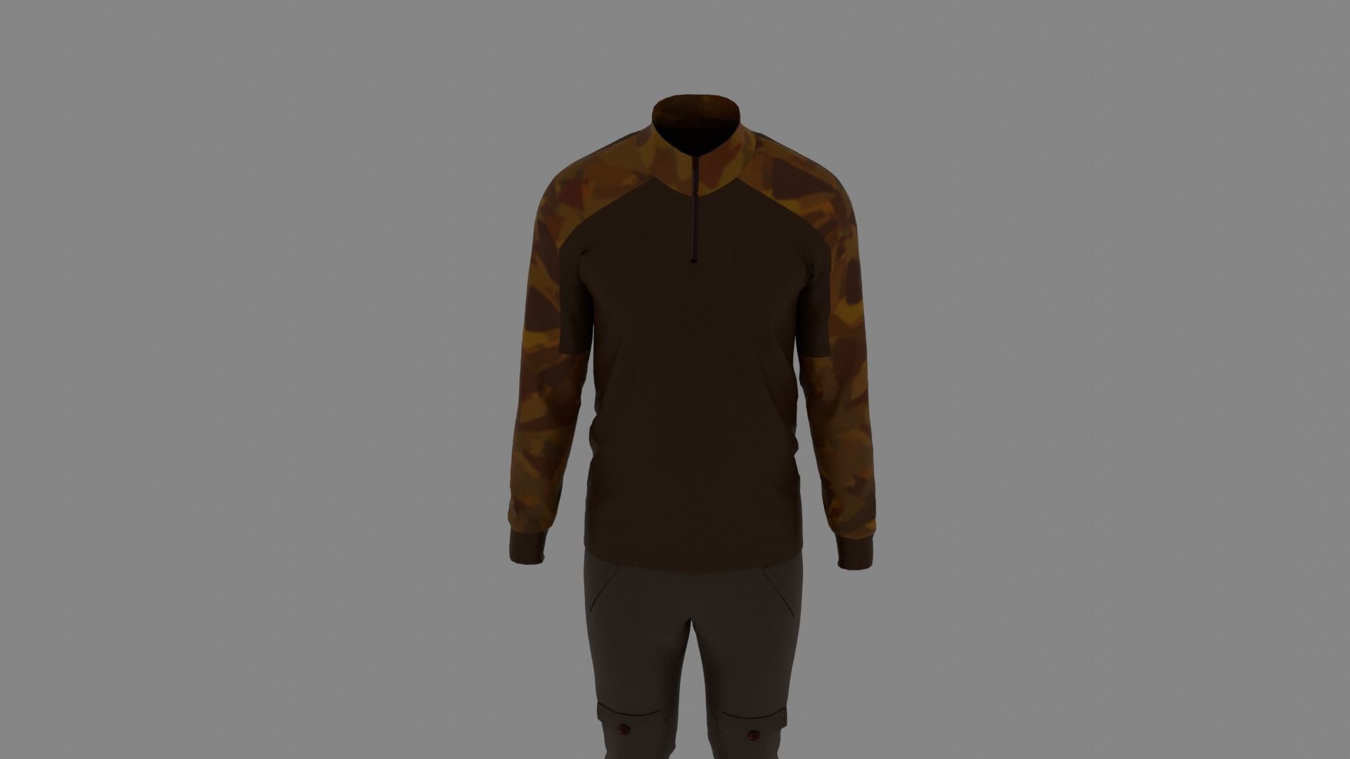 Man Clothes Low-poly 3D model_3