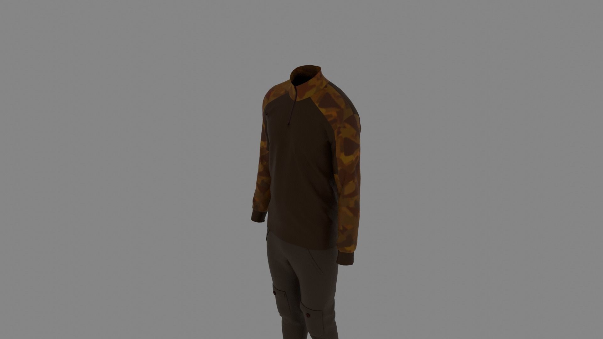 Man Clothes Low-poly 3D model_4