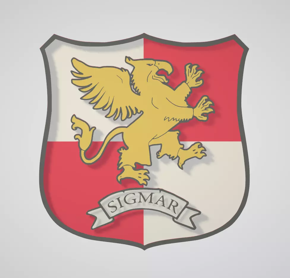 Headset emblem - the empire from total war warhammer 3D print model_0