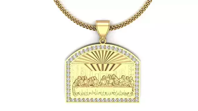 Last Dinner Pendant Hip Hop Jewelry 3D Print Model STL 3D print model
