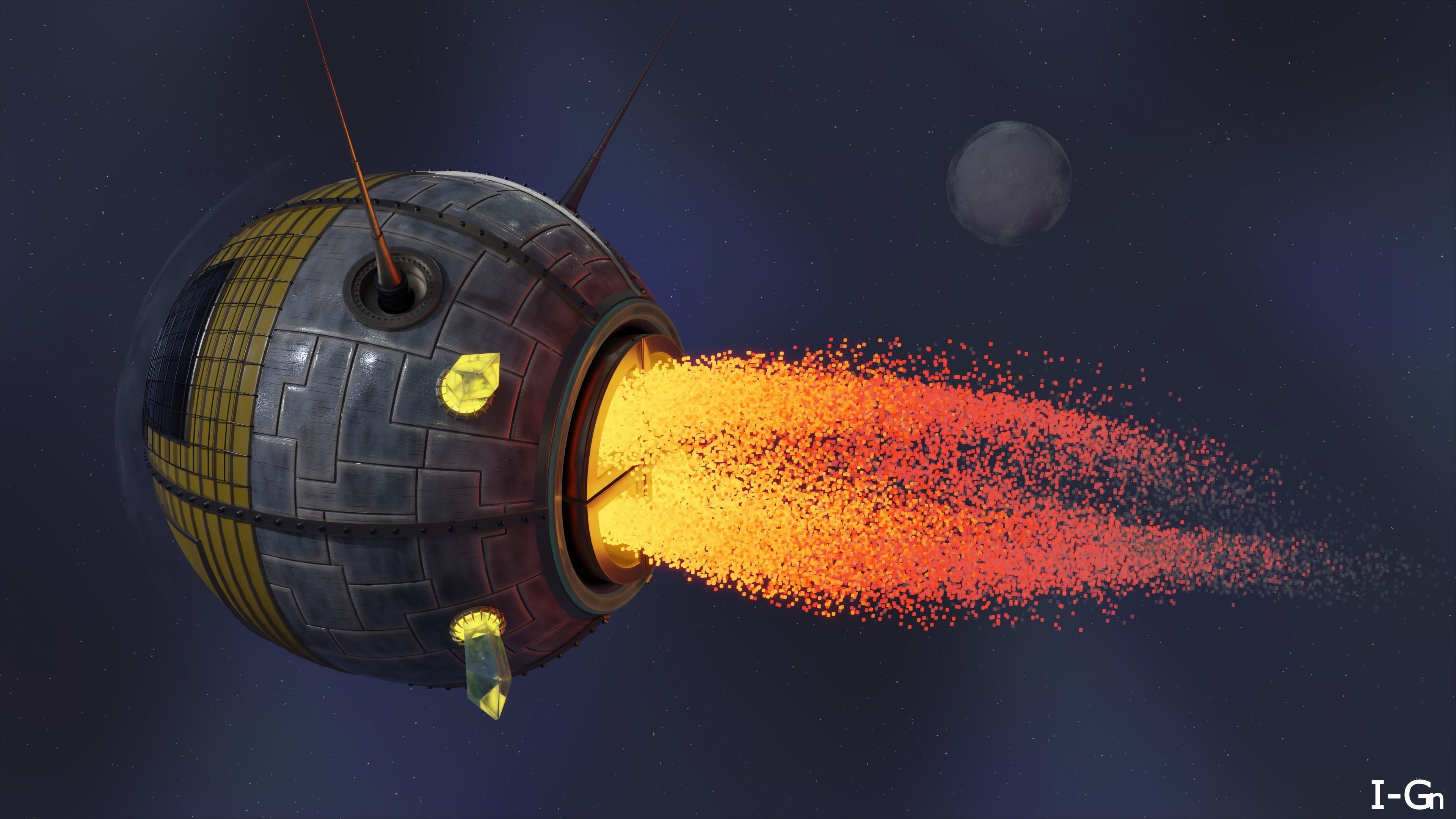 Spaceship - The A-1986 3D model_2