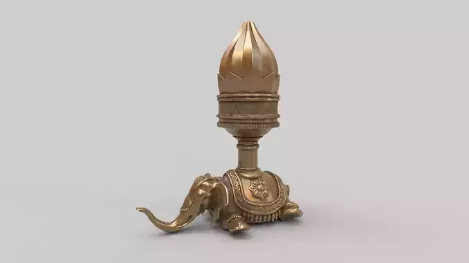 oil lamp elephant