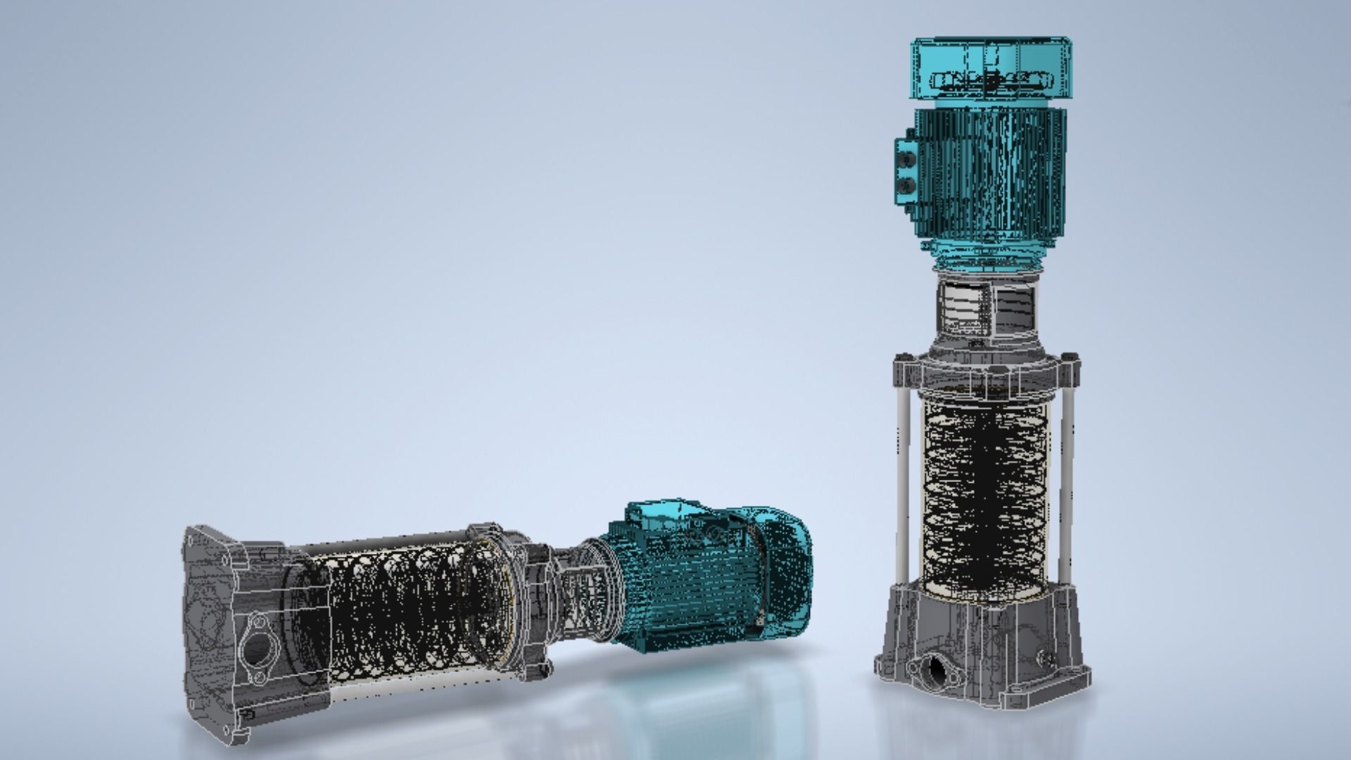 Multistage Pump 3D Model Multistage Pump FULL DESIGN  3D print model_3