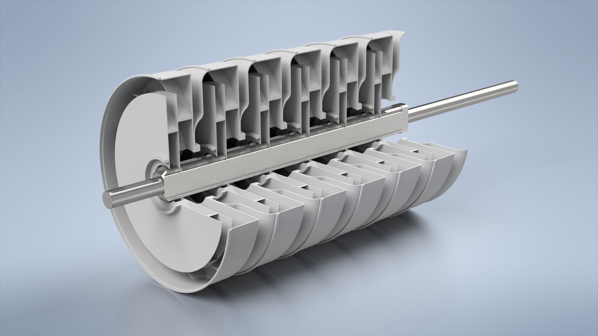 Multistage Pump 3D Model Multistage Pump FULL DESIGN  3D print model_11