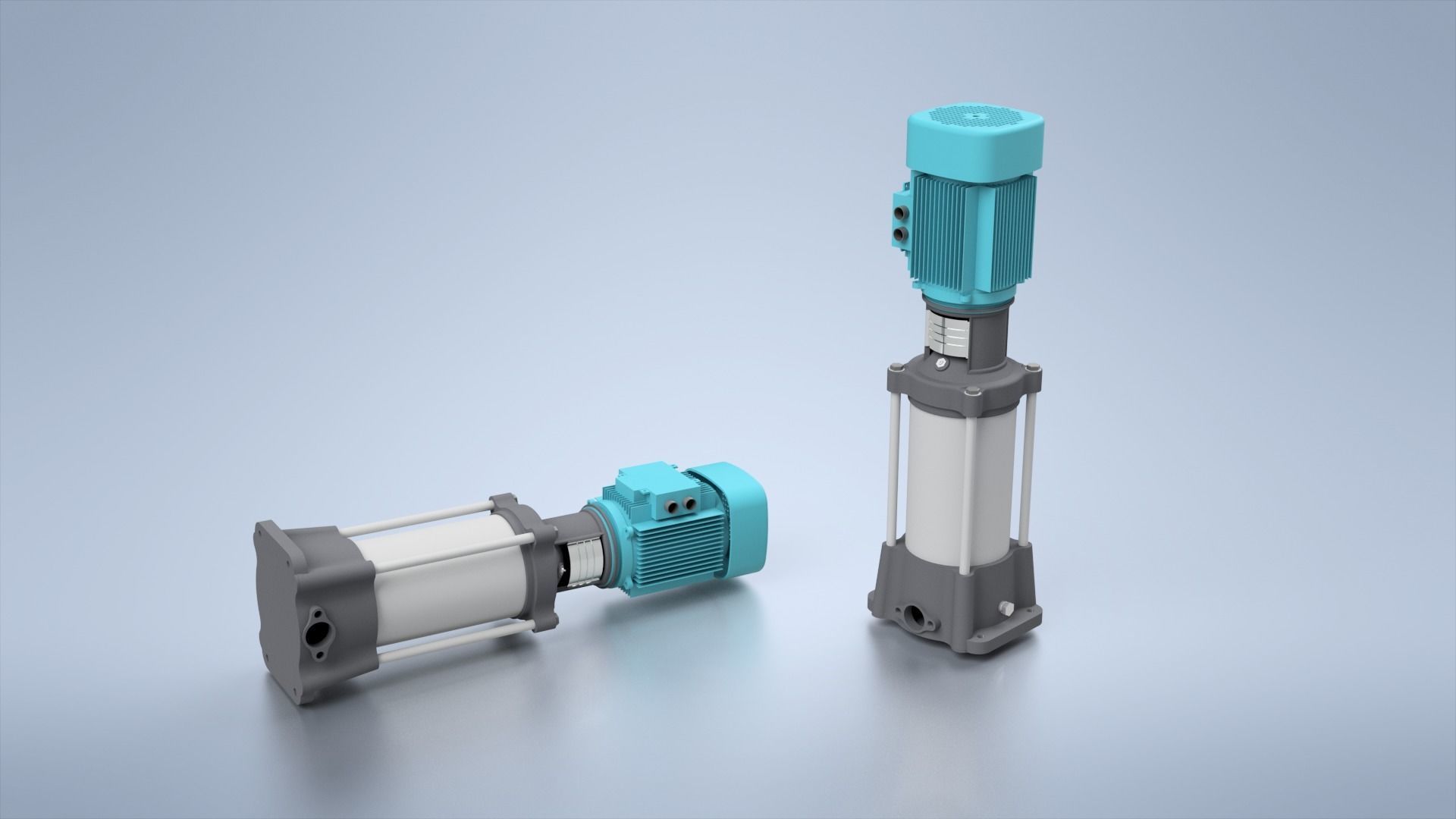 Multistage Pump 3D Model Multistage Pump FULL DESIGN  3D print model_1