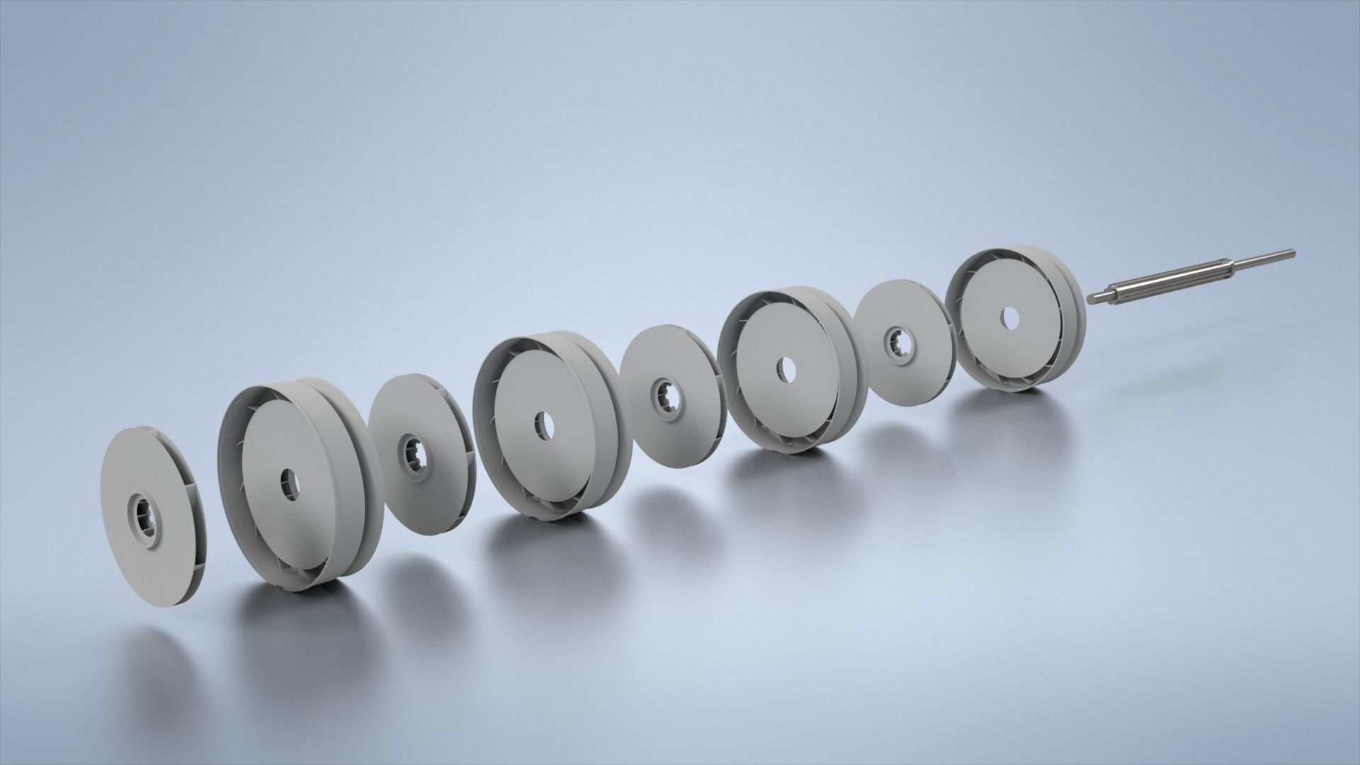 Multistage Pump 3D Model Multistage Pump FULL DESIGN  3D print model_12