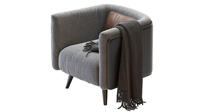 CTS Armchair PLAZA 3D model 4