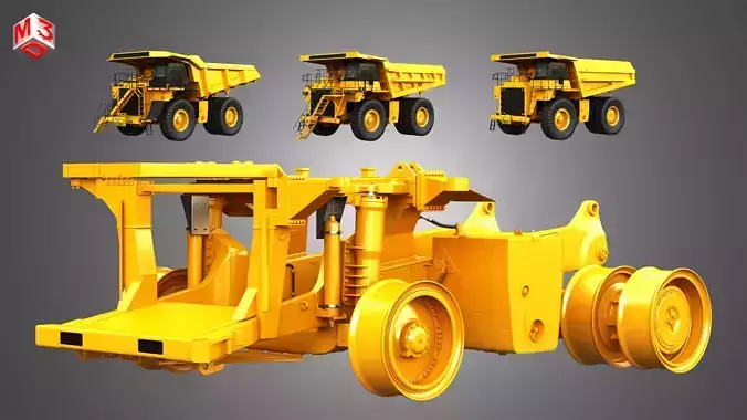 Bare Chassis - 785 Mining Truck 3D model