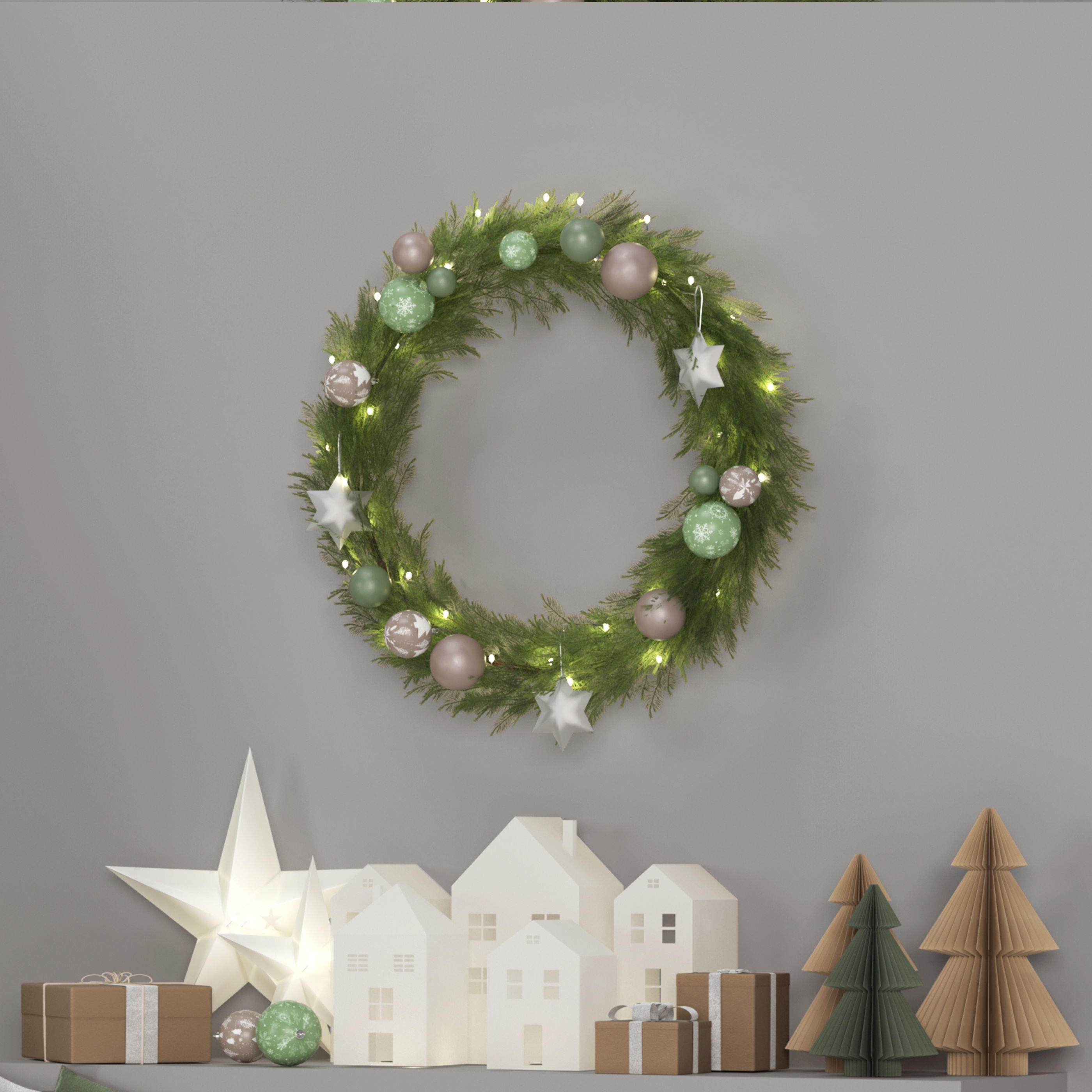 Christmas decorative set 3D model_6