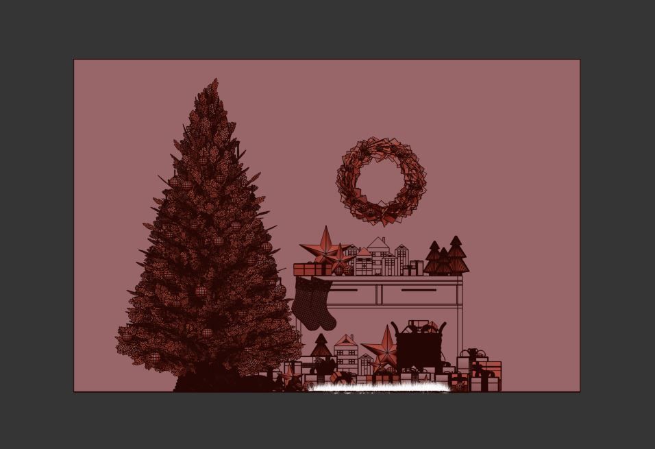 Christmas decorative set 3D model_9