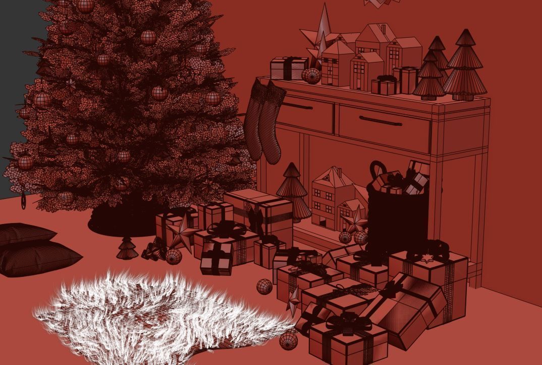 Christmas decorative set 3D model_12