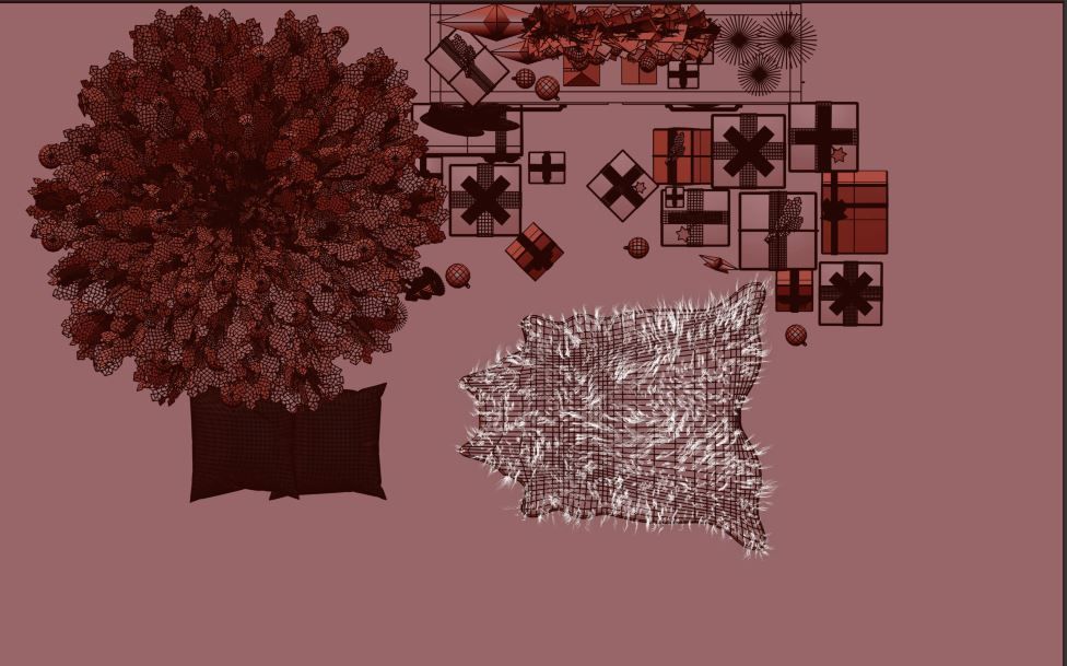 Christmas decorative set 3D model_13