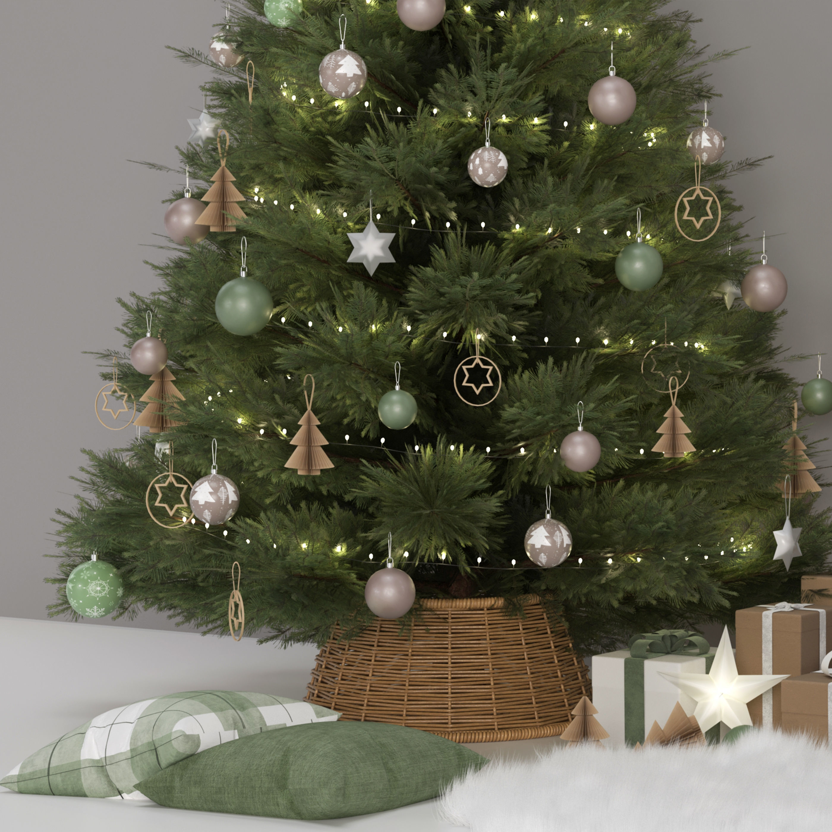 Christmas decorative set 3D model_5