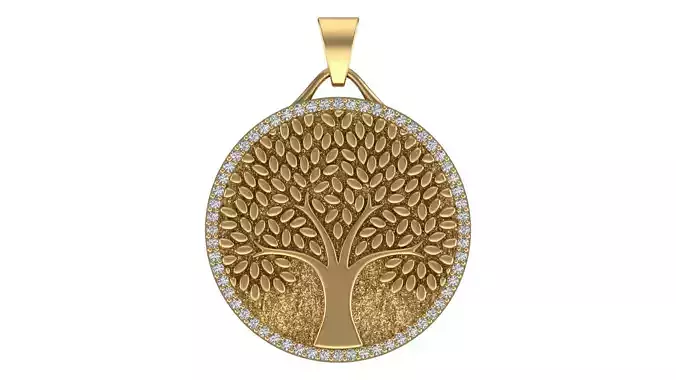 Tree of Life Necklace with Stone