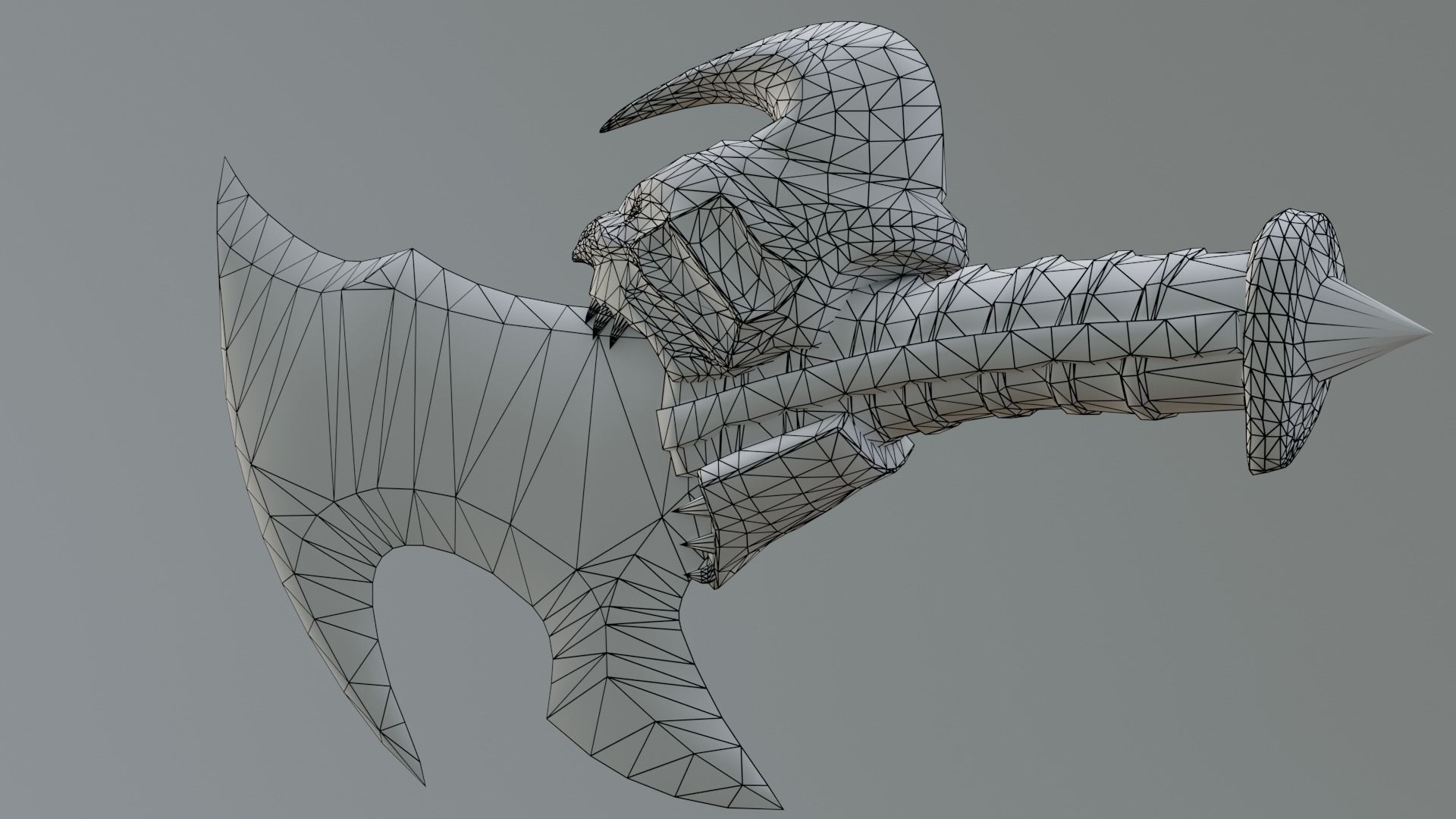 Chaos blades Low-poly 3D model_39