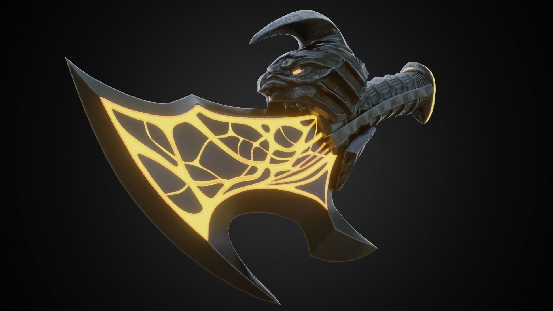 Chaos blades Low-poly 3D model_5