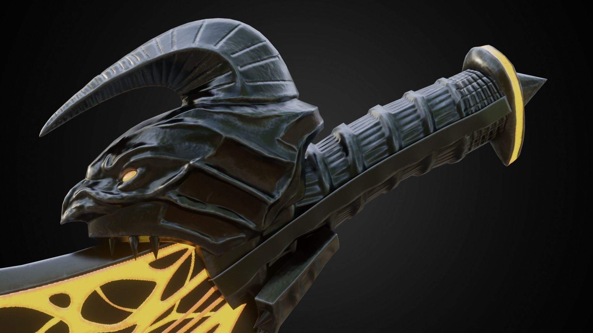 Chaos blades Low-poly 3D model_6