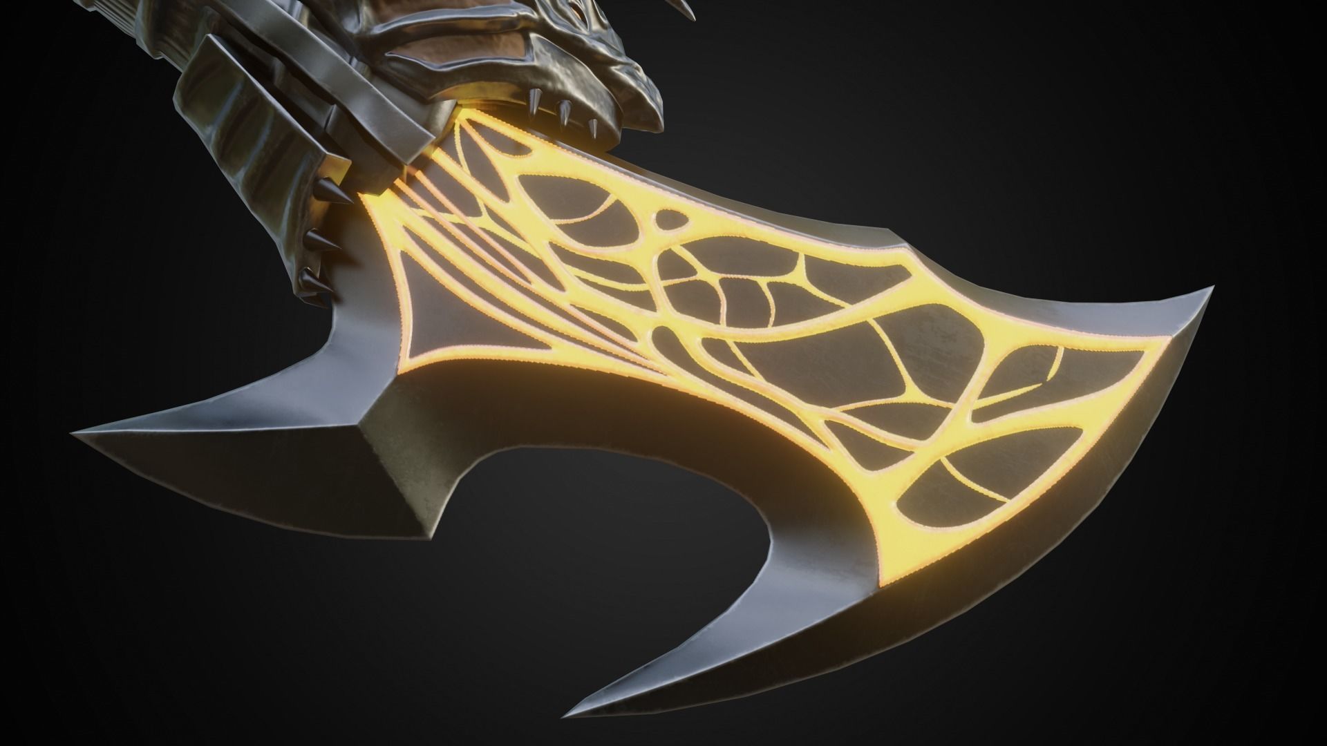 Chaos blades Low-poly 3D model_8