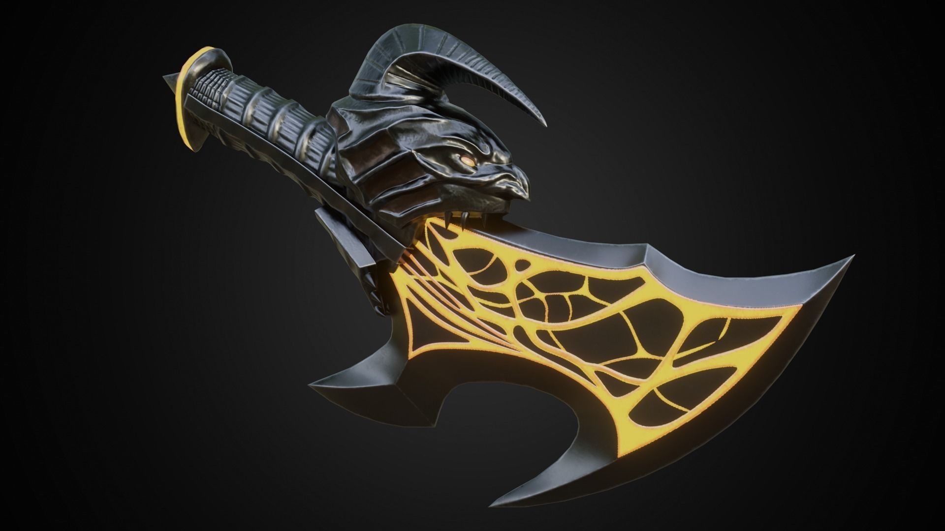 Chaos blades Low-poly 3D model_4