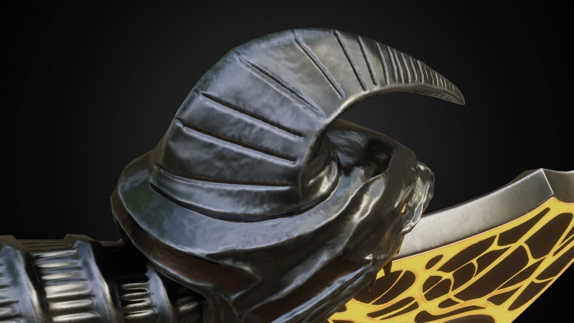 Chaos blades Low-poly 3D model_17