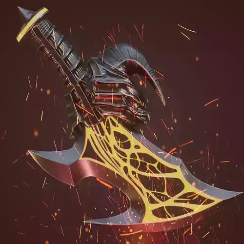 Chaos blades Low-poly 3D model