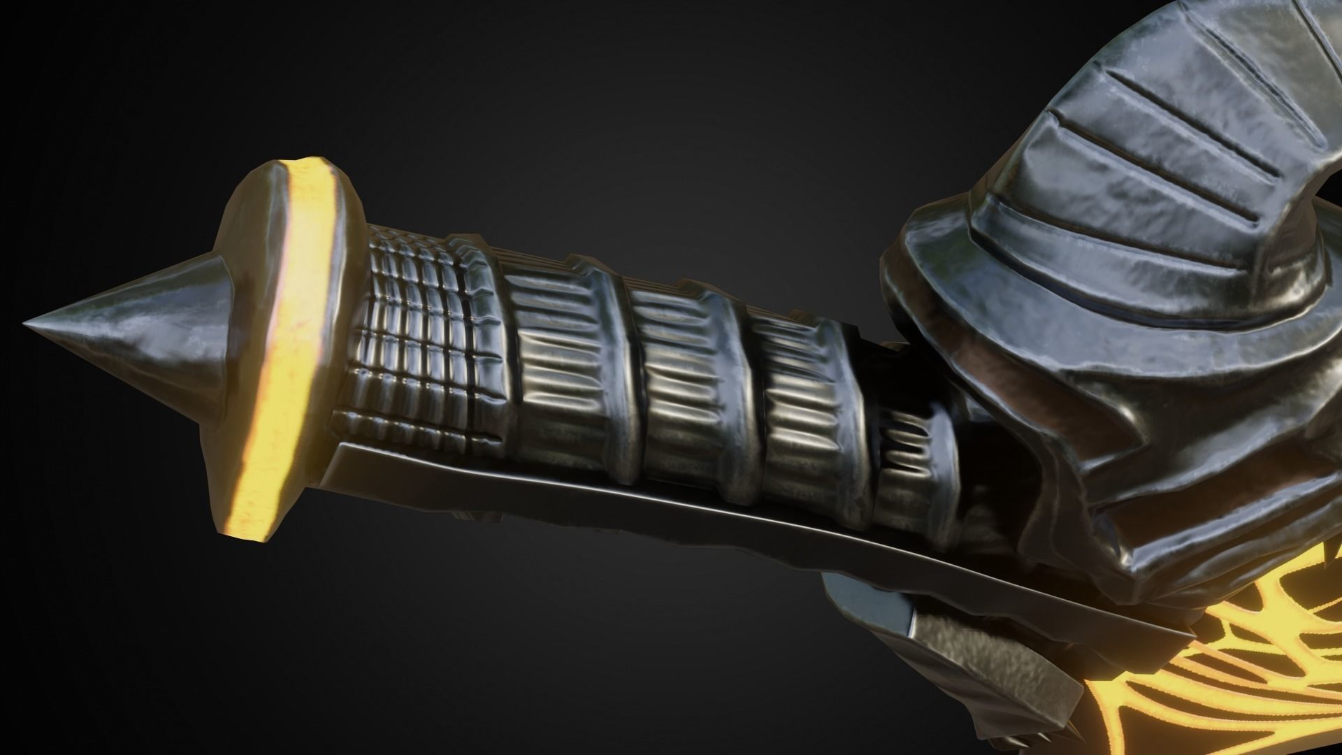 Chaos blades Low-poly 3D model_10