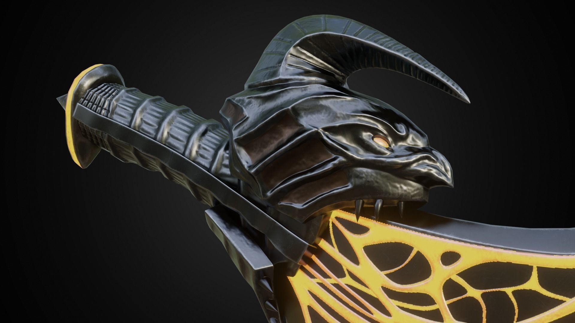 Chaos blades Low-poly 3D model_20