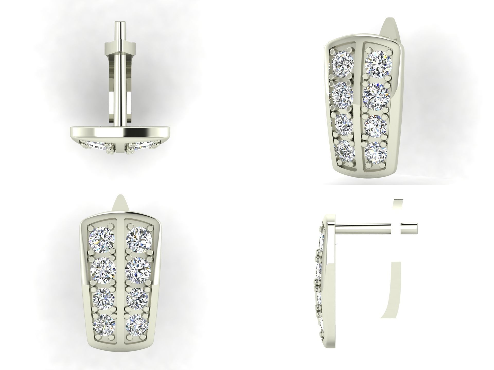 Earrings rk1 3D print model_4