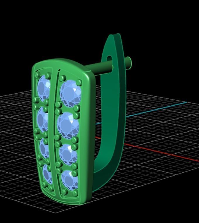 Earrings rk1 3D print model_9