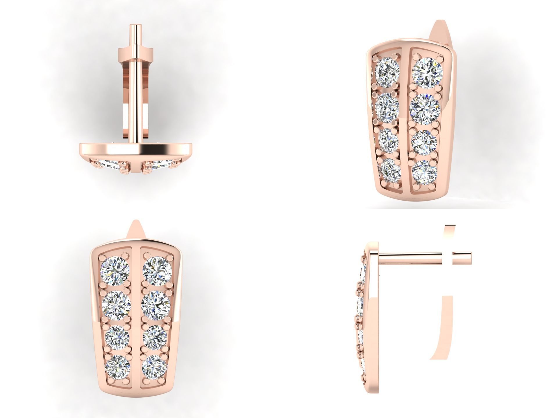 Earrings rk1 3D print model_3