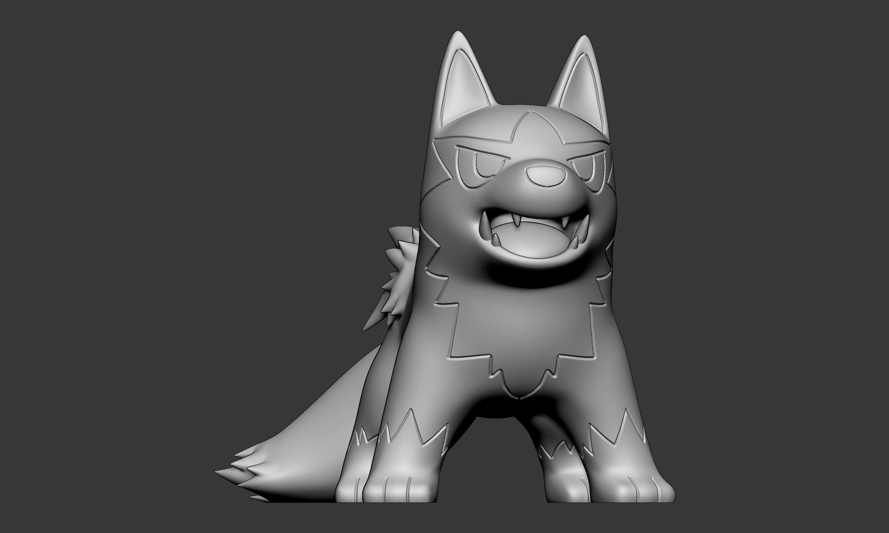 Pokemon - Poochyena with 2 poses 3D print model_7