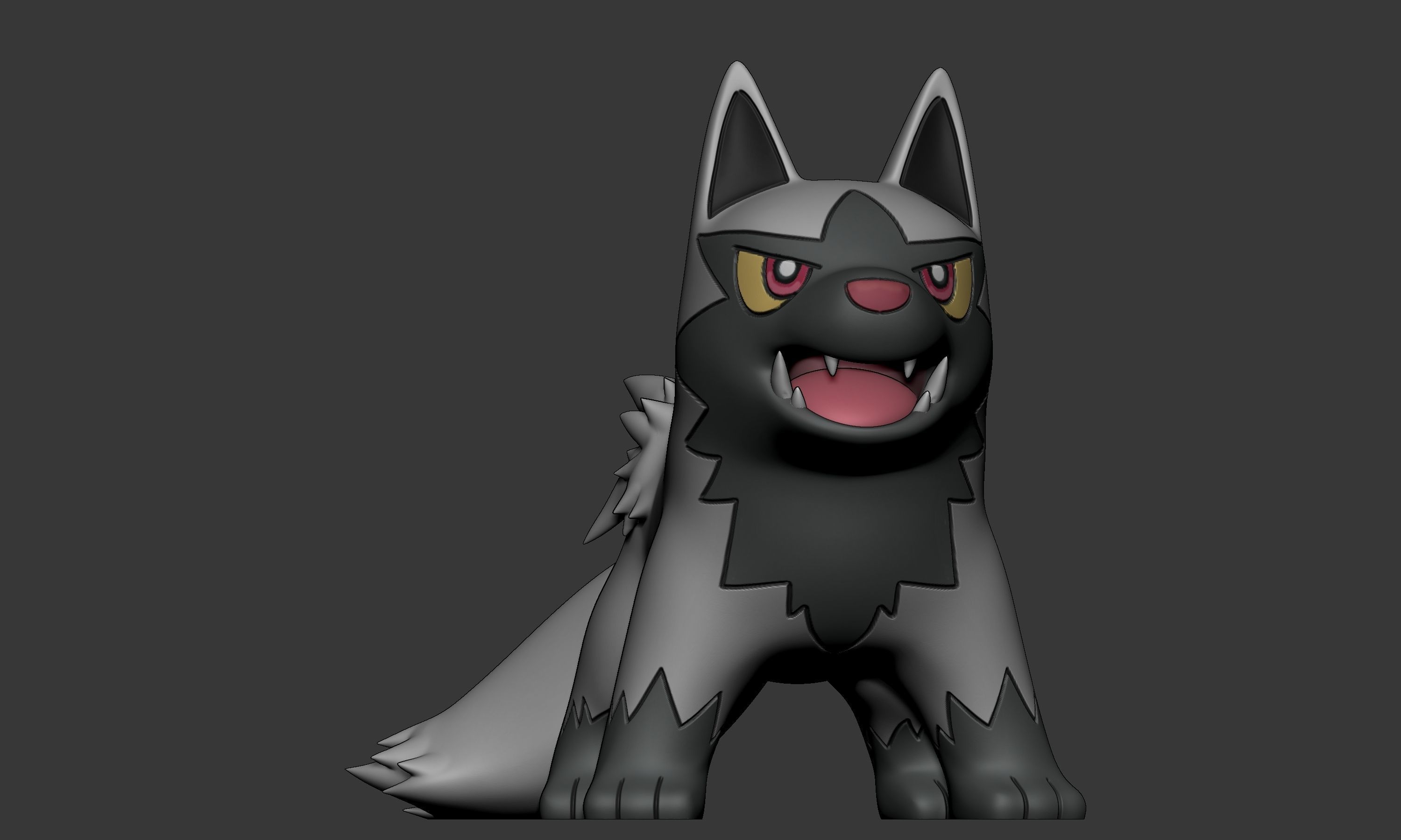 Pokemon - Poochyena with 2 poses 3D print model_5
