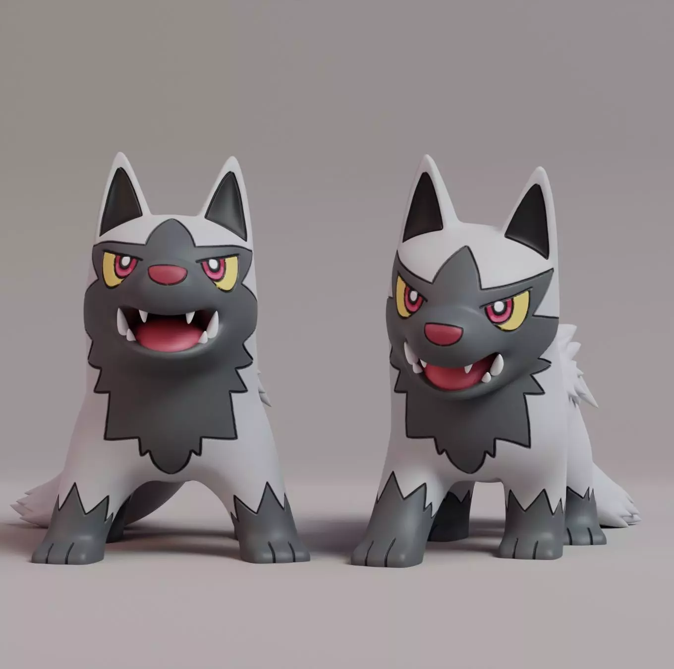 Pokemon - Poochyena with 2 poses 3D print model_0
