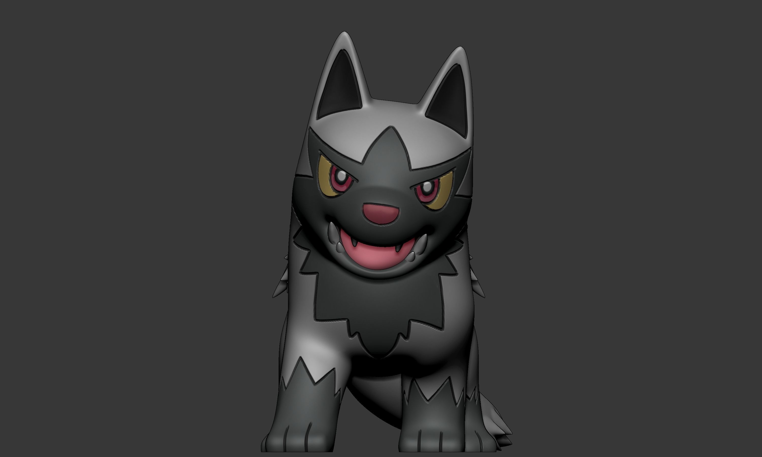 Pokemon - Poochyena with 2 poses 3D print model_1