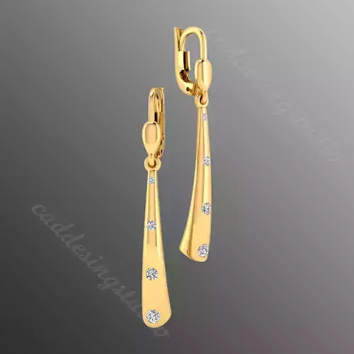 Earrings rk2 3D print model Earrings rk2 3D print model