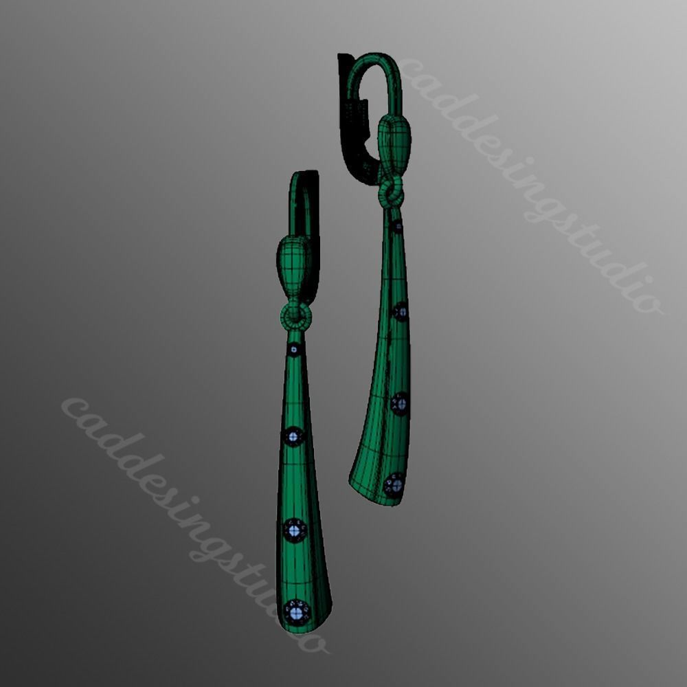 Earrings rk2 3D print model_2