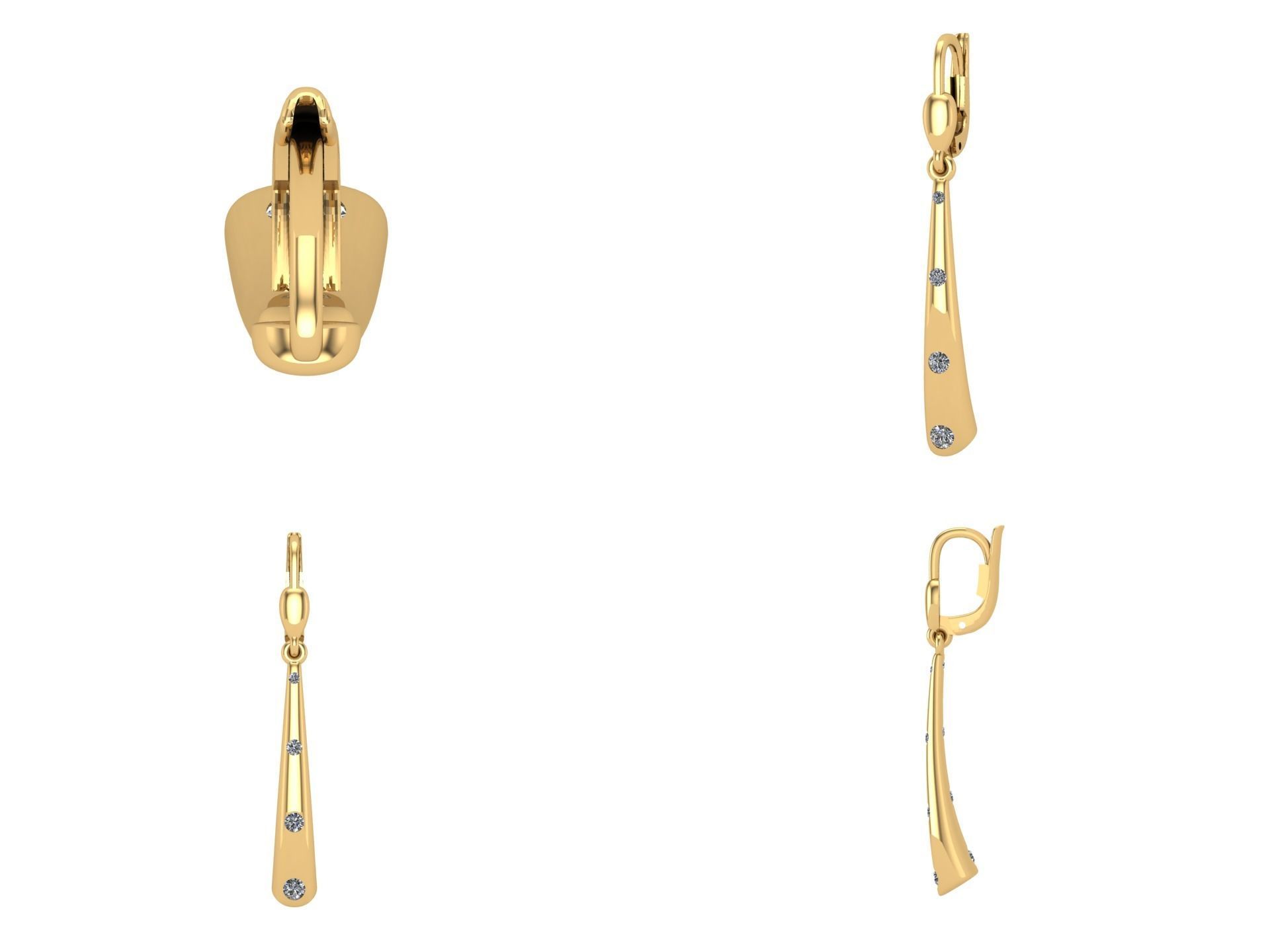 Earrings rk2 3D print model_4