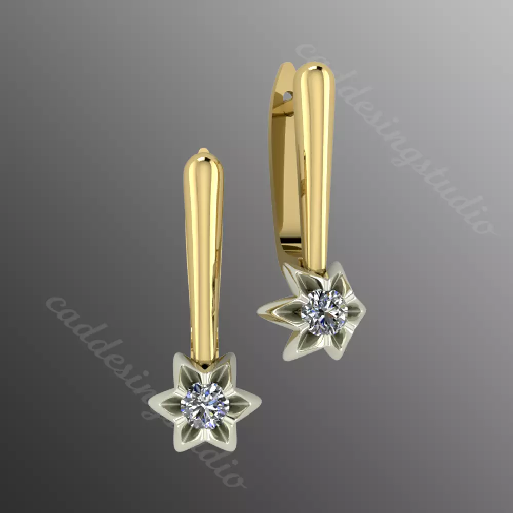 Earrings rk3 3D print model_0