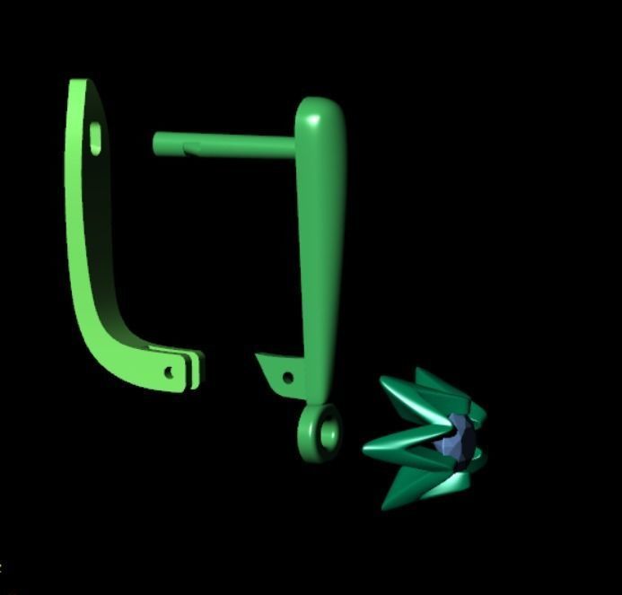 Earrings rk3 3D print model_12