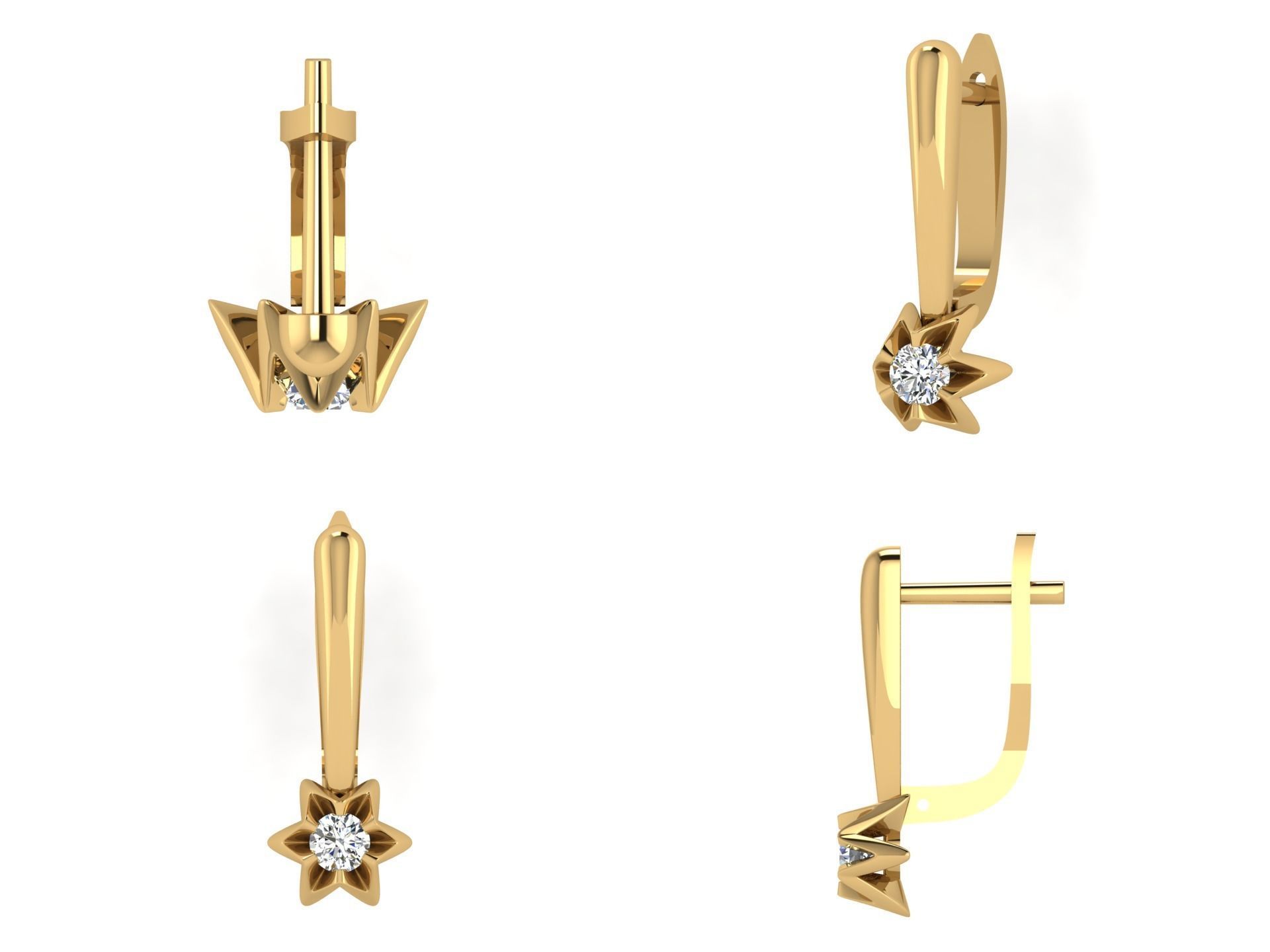 Earrings rk3 3D print model_5