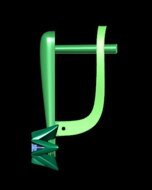 Earrings rk3 3D print model_6