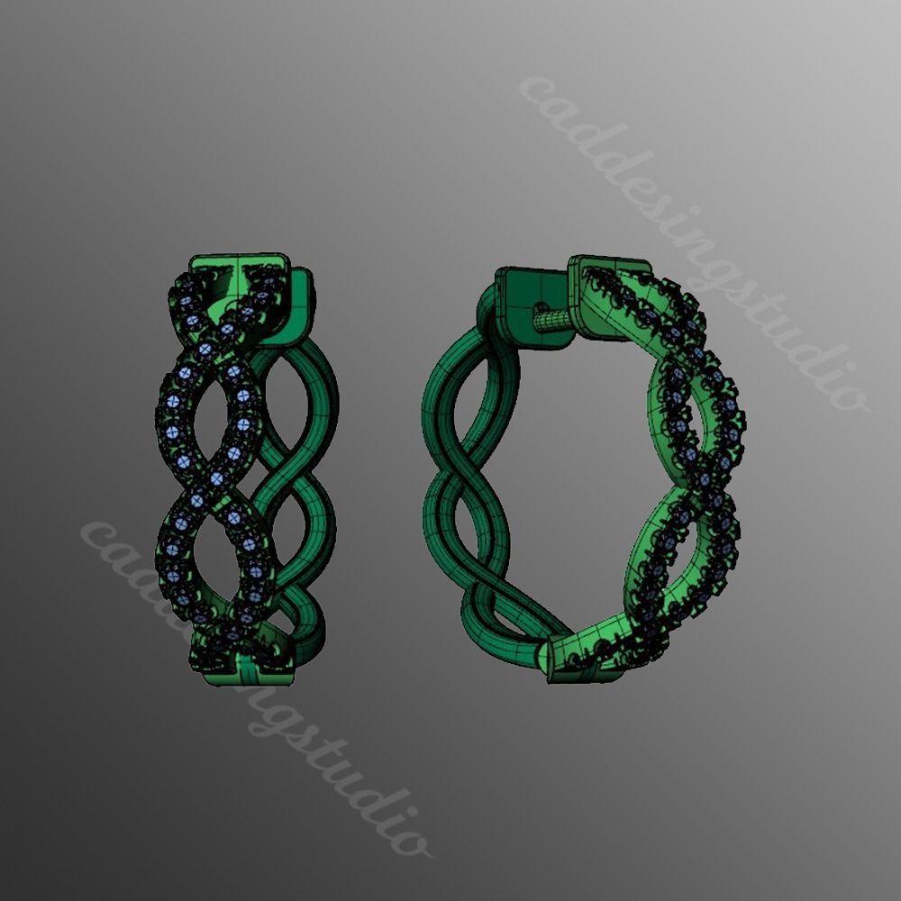Earrings rk4 3D print model_2
